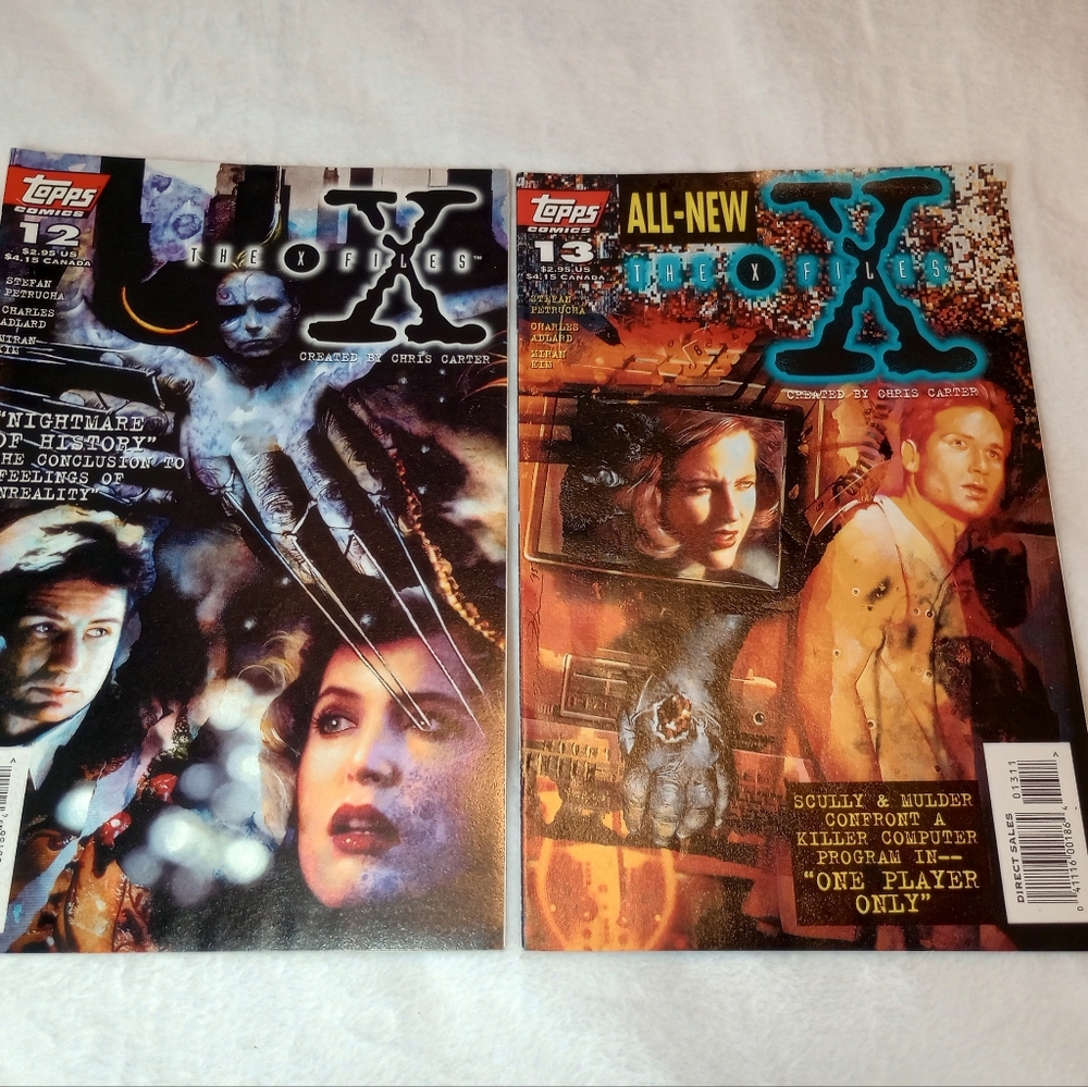 The X Files Topps Comic Book Set Of 2 Agent Scully Mulder Vtg 90s Advertisement